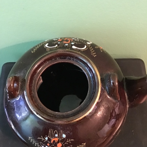 Vintage Japanese Redware Brown Teapot 1950s( Handle is missing) - Picture 3 of 3